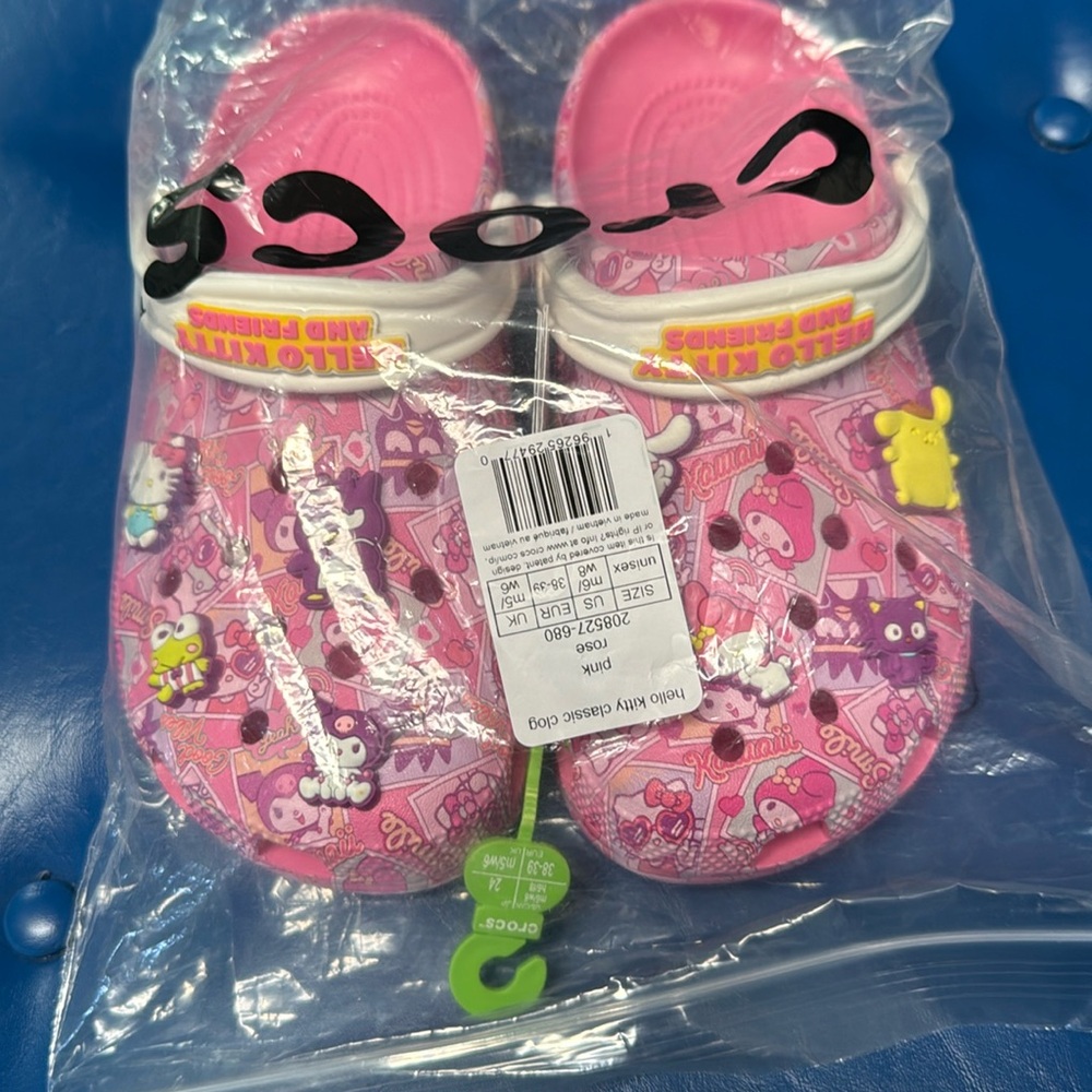 Hello Kitty & Friends Classic Croc Clog sz 8